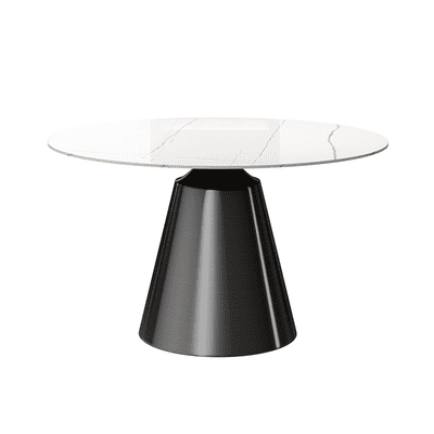Toby White Sintered Stone Round Dining Table - 135cm