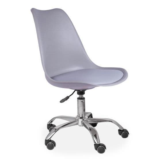 Tulip Office Chair, Light Grey