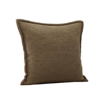 Tuva Cushion Cover Teddy fur , Brown 60x60