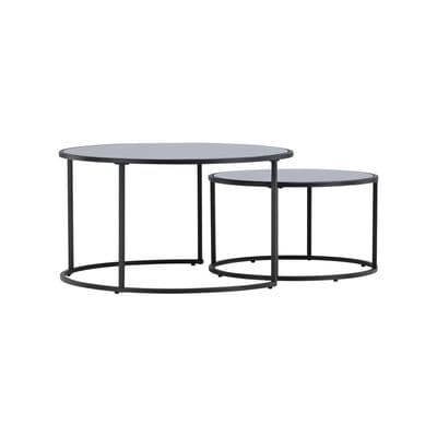 Twin Sofa Table  79.5cm, 59.5cm , Black