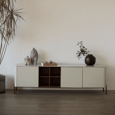 Willow White TV Stand Unit Cabinet