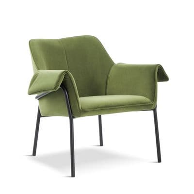x1 DURHAM Olive Fabric Armchair-Lounge Chair