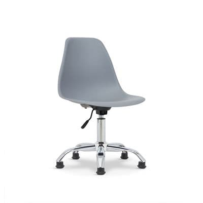 x1 Light Grey Eiffel Style Office Chair Adjustable seat - No Wheels