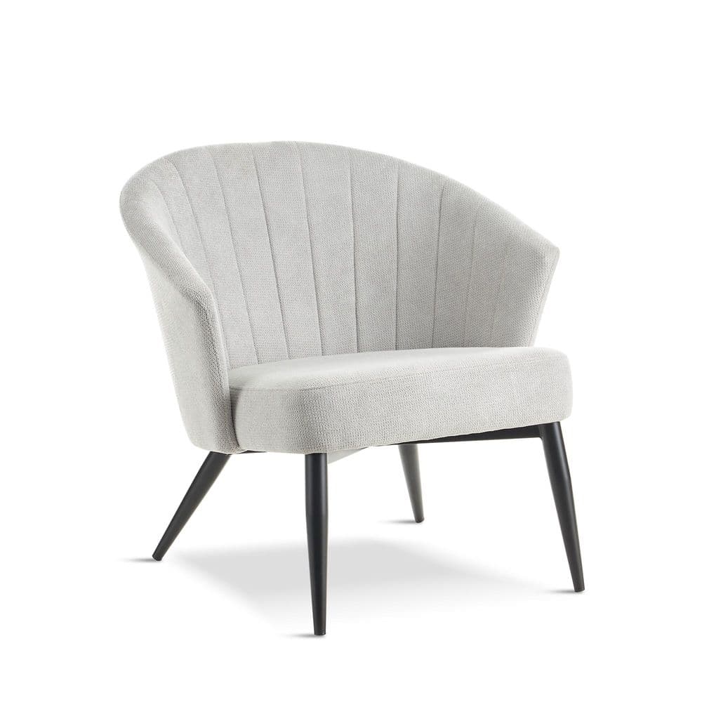 x2 AVA Grey Fabric Lounge Chair