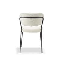 x2 CAROL White Bouclé Dining Chair