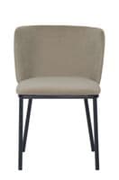 x2 Mandy Velvet Dining Chair Grey