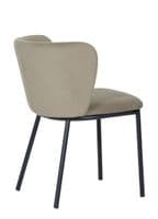 x2 Mandy Velvet Dining Chair Grey