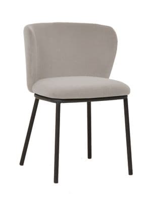 x2 Mandy Velvet Dining Chair Grey