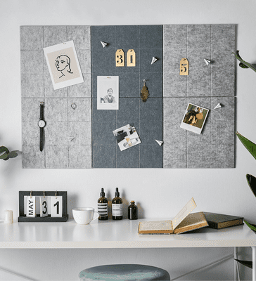 x2 Modern style Decoration Nordic Wall Message Board-Light Grey