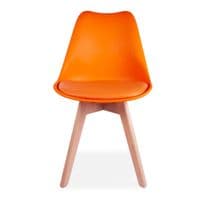 x4 ECN Orange Tulip Style Dining Chair