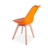 x4 ECN Orange Tulip Style Dining Chair
