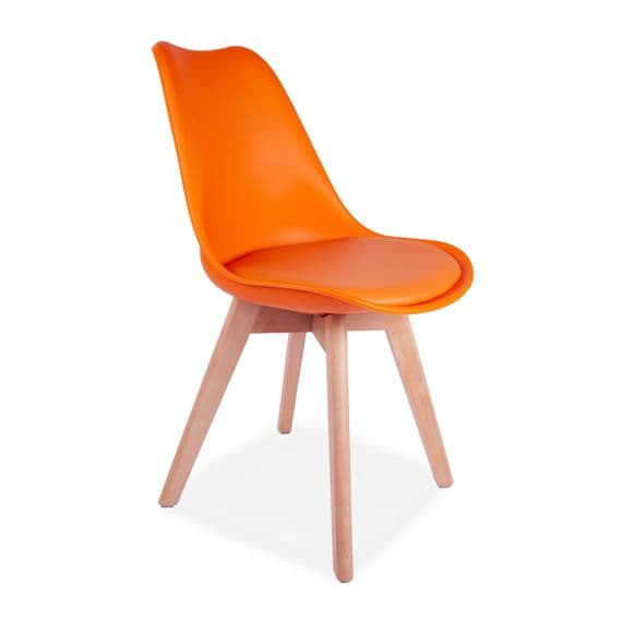 x4 ECN Orange Tulip Style Dining Chair