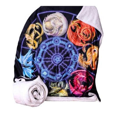 Anne Stokes Dragons of the Sabbats Throw 160cm