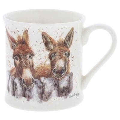 Bree Merryn Fine Art Fine China Mug - Barney and Fred Donkeys