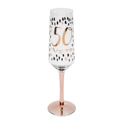 Celebration de Luxe Birthday flute Glass - 50th