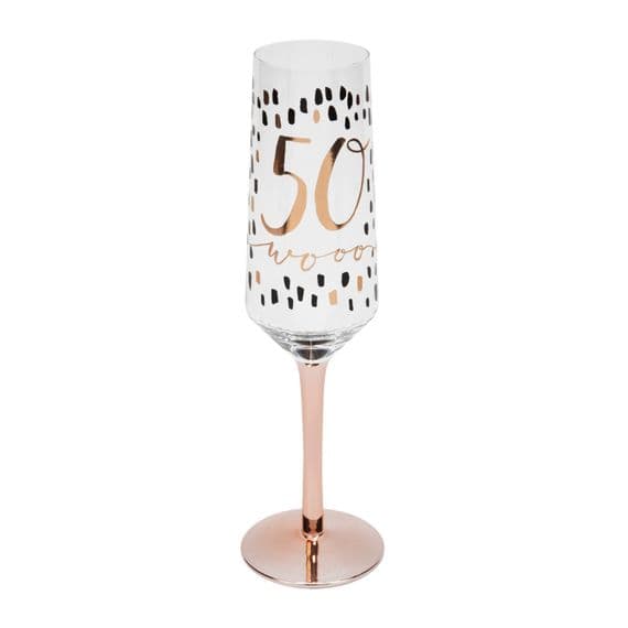 Celebration de Luxe Birthday flute Glass - 50th