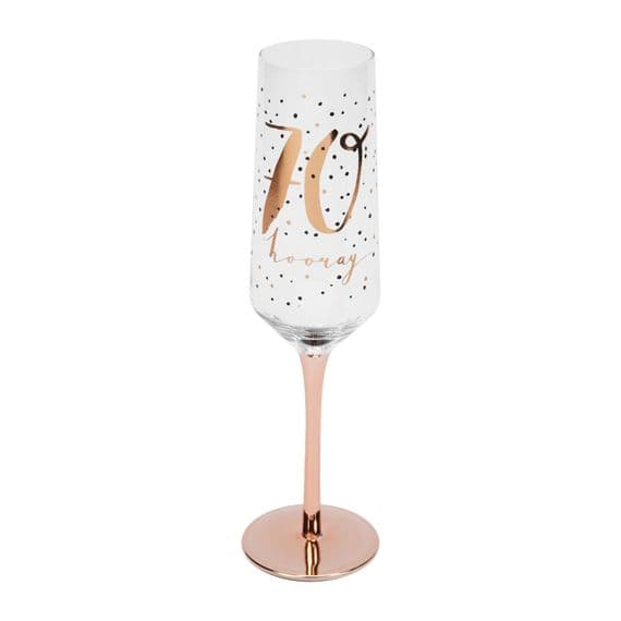 Celebration de Luxe Birthday flute Glass - 70th