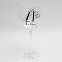 Celebration de Luxe Birthday Gin Glass - 21st