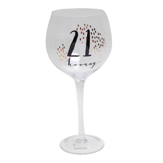 Celebration de Luxe Birthday Gin Glass - 21st