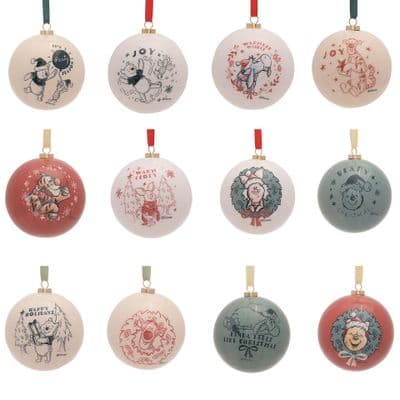 Christmas Baubles Disney Characters Pooh & Friends