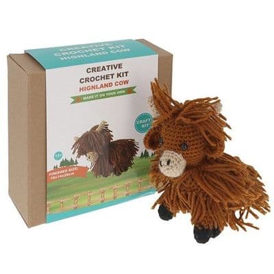 Creative Crochet Craft Kit for 12+ - Highland Cow