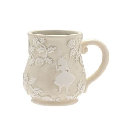 Disney Alice in Wonderland Embossed Mug Licenced Merchandise - White Rabbit