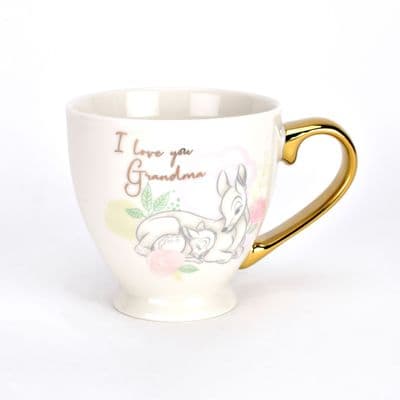 Disney Official Fine China Bambi Mug - 'I Love You Grandma'