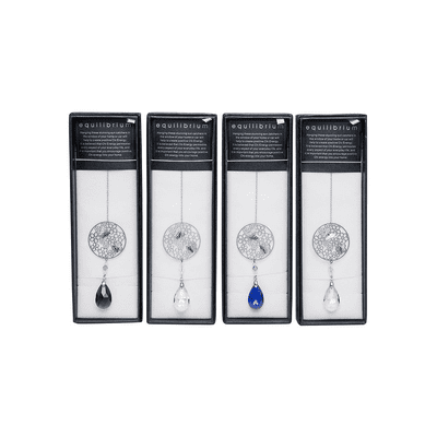 Equilibrium 3D Floral with Crystal Hanging Suncatcher Chi Energy -  Blue