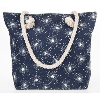 Equilibrium Dandelion Clock Pattern Ladies Tote Shopper Handbag Blue