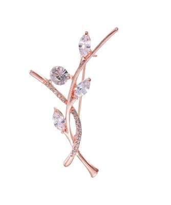 Jewel City Rose Gold Branch Brooch