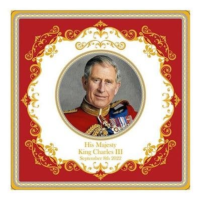 Leonardo Collection King Charles III Coronation Commemorative Ceramic Coaster - 10cm