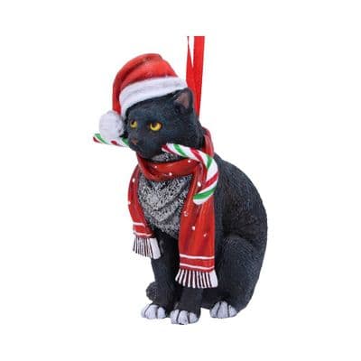 Lisa Parker Candy Cane Cat Hanging Ornament (LP) 9cm