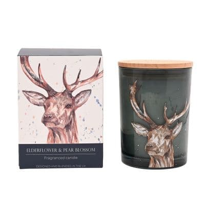 Meg Hawkins 250g Candle Bumble Stag- Elderflower & Pear Blossom