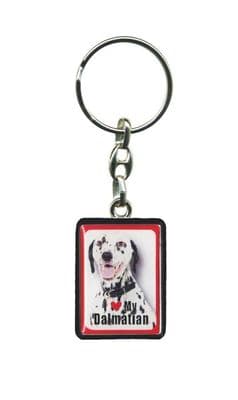 Metal Dog Keyring - I LOVE MY Dalmation