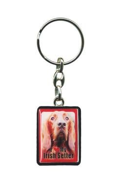 Metal Dog Keyring - I LOVE MY Irish Setter