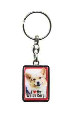 Metal Dog Keyring - I LOVE MY Welsh Corgi
