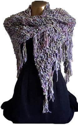 MVL Designs Clematis - An Original Lightweight Triangular Shawl
