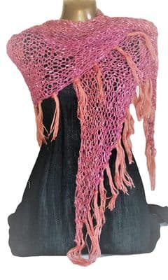 MVL Designs Peach Smoothie - An Original Lightweight Triangular Shawl