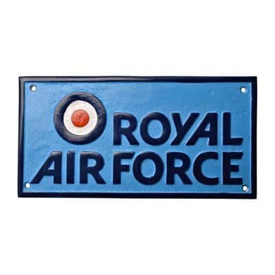 RAF High  Quality Cast Aluminium Plaque - Royal Air Force