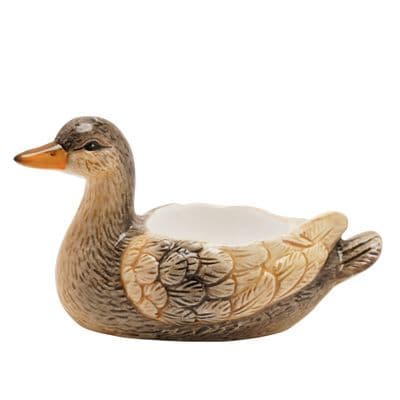 Set of 2 Glazed Mallard Duck Egg Cup 3D Ceramic