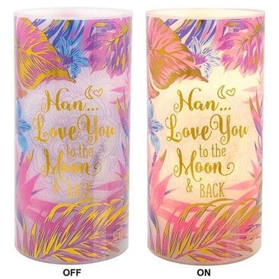 Shudehill Giftware Floral Flickering 'Candle' Flameless LED Sentiment Nan