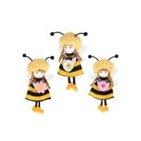 Shudehill Giftware Set of 3 Hanging Fairy Bees Ornament 17cm