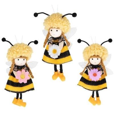 Shudehill Giftware Set of 3 Hanging Fairy Bees Ornament 17cm