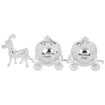 Shudehill Giftware Silver Plated Mini Cinderella Tooth & Curl Set
