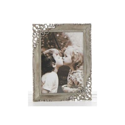Shudehill Giftware Vintage Lace Ornate Rustic Metal Photo Frames - 5 x 7