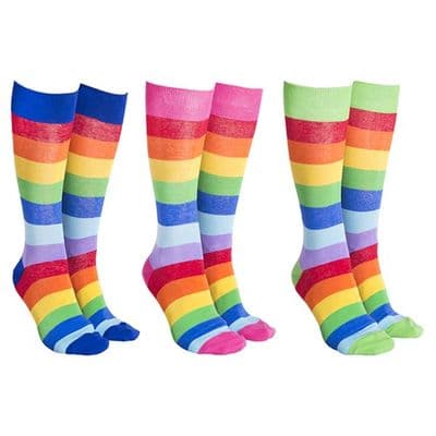 Sock Society Rainbow Stripe Socks - One Size Green