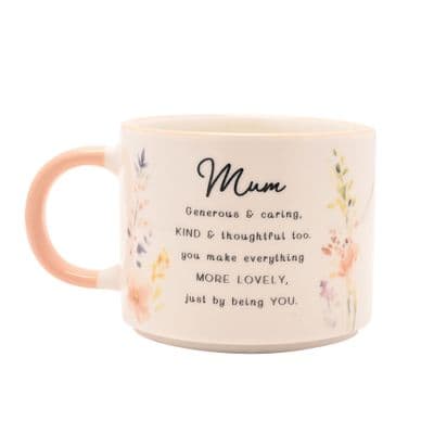 The Cottage Garden Floral Ceramic Peach Mug - Mum