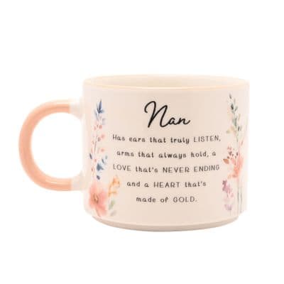 The Cottage Garden Floral Ceramic Peach Mug - Nan