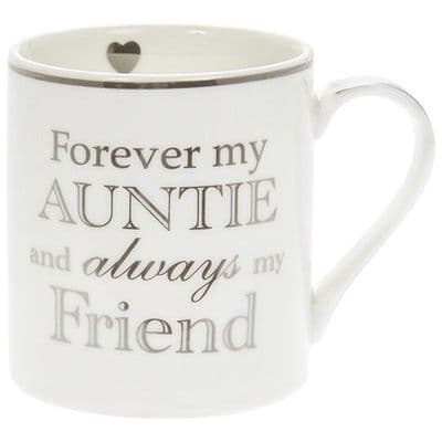 The Leonardo Collection Fine China Heart to Home White Mug for Auntie