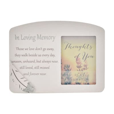 Thoughts of Memorial White Frame for Mum with Sentiment